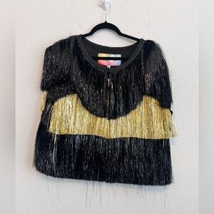 NWT: Fringe + CO The Jock Tinsel Vest Size 3X